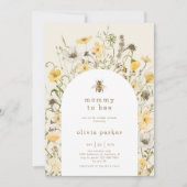 マミー・トゥ・ビー・ベイビーシャワー ワイルドフラワー 招待状 (正面)