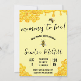 マミー・トゥ・ビー！ミツバチ、蜂蜜、赤ちゃんシャワー 招待状