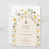 マミー・トゥ・ビー ワイルドフラワー ベイビーシャワー 招待状 (正面)