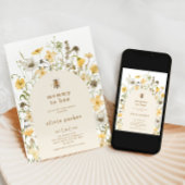 マミー・トゥ・ビー ワイルドフラワー ベイビーシャワー 招待状