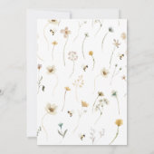 マミー・トゥ・ビー ワイルドフラワー ベイビー シャワー 招待状 (裏面)