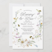 マミー・トゥ・ビー 水彩花 赤ちゃん歓迎会 招待状 (正面)