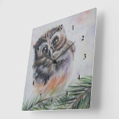 マミー... - 水彩画 - スクエア壁時計 (傾斜)
