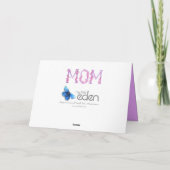 マムウォーターカラーオーキカスタムッド50thバースデーカード カード (裏面)