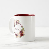 マムウォーターカラーブルゴーニュフローラ ツートーンマグカップ (正面左)