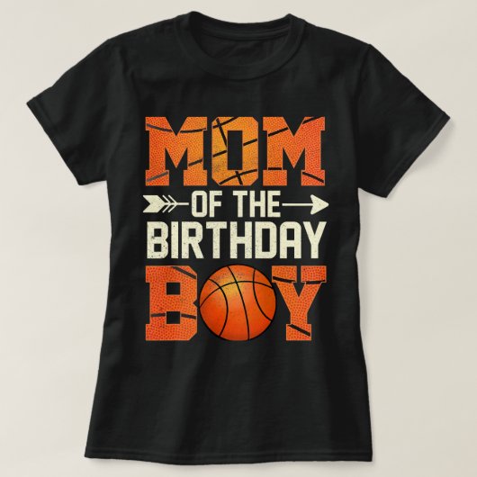 マムオブザバスケ誕生日マママママおもしろい Tシャツ (デザイン正面)