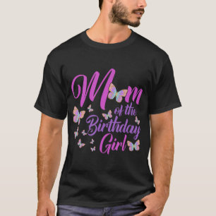 マムオブザマムガール誕生日シャツバタフライママ Tシャツ