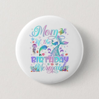 マムオブザマーメイド誕生日ガールファミリー誕生日 缶バッジ