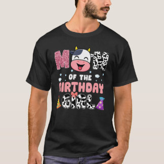 マムオブザ誕生日ガールカウファーム1stバースデーファム tシャツ