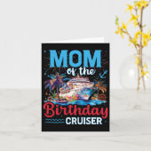 マムオブザ誕生日クルーザーおもしろいクルーズ誕生日 カード (黄色い花)