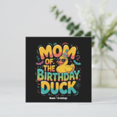 マムオブザ誕生日ダックラバーダック誕生日ガール 招待状 (スタンド正面)