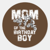 マムオブザ誕生日ボーイダートバイクバイク ラウンドシール (正面)