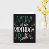 マムオブザ誕生日ボーイビッグワン誕生日鹿狩り カード (黄色い花)