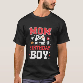 マムオブザ誕生日ボーイマッチビデオゲーマー誕生 Tシャツ