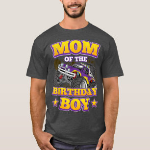 マムオブザ誕生日ボーイモンスタートラック誕生日パー Tシャツ
