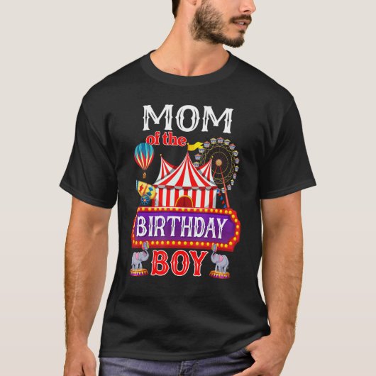 マムオブザ誕生日ボーイリングマスターサーカステーマCa Tシャツ (正面)