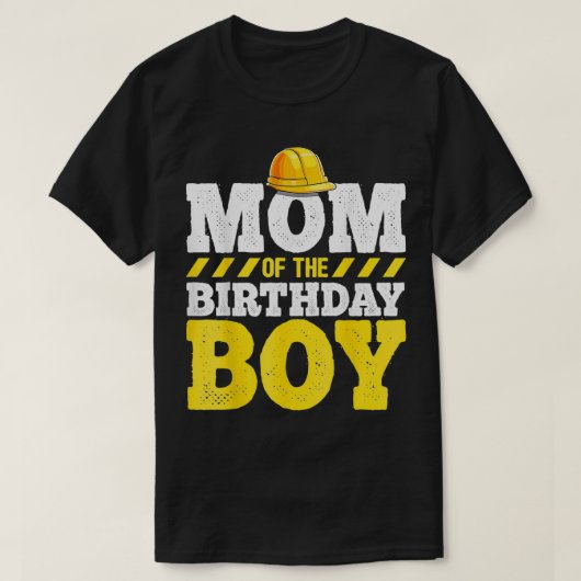 マムオブザ誕生日ボーイ建築誕生日部 Tシャツ (デザイン正面)