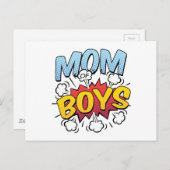 マムオブボーイズマザーズデイ漫画ブックスタイル ポストカード (正面/裏面)