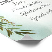 マムオーサバーサイングリーンホワイトベビー散水シャワー ポスター (角)