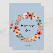 マムオーサバーベビーシャワーサインフローラ 招待状 (正面/裏面)