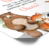 マムオーサバーミモサフローラウッドランドベビーシャワー ポスター (角)