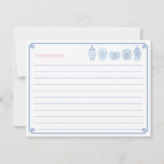 マムカかわいらしード用ピンク&ブルー赤ちゃんシャワーアドバイス 招待状 (裏面)