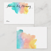 マムカード用の水色レインボーアドバイス アドバイスカード (正面/裏面)