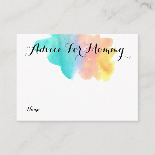 マムカード用の水色レインボーアドバイス アドバイスカード (正面)