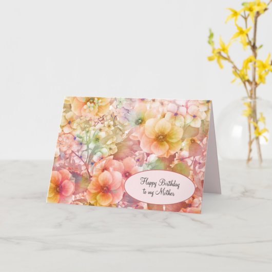 マムカード用サマーコスモス誕生日 カード (黄色い花)