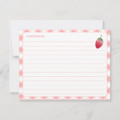 マムカード用ストロベリーベビーシャワーアドバイス 招待状 (裏面)