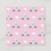 マムカード用ポーラーベアキュブベビーシャワーアドバイス エンクロージャーカード (裏面)