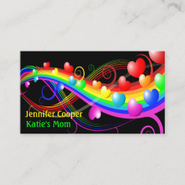 マムカ遊ードデート目を引くハート虹 コーリングカード