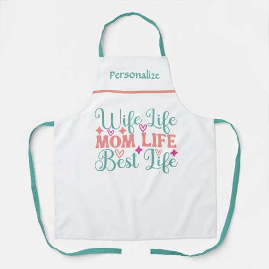 マムキッ最高のチンの妻の母のライフギフト エプロン (正面)