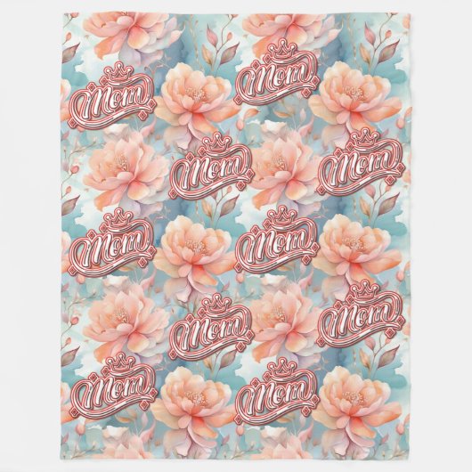 マムクイーンフローラ フリースブランケット (正面)