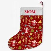 マムクリスマスストッキング-パーソナライズされたストッキング スモールクリスマスストッキング (裏面)