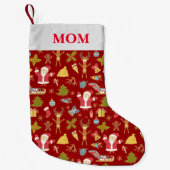 マムクリスマスストッキング-パーソナライズされたストッキング スモールクリスマスストッキング (正面)