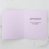 マムグリーンと紫の多肉植物3写真誕生日 カード (内部)