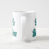 マムグリーン半タイポグラフィマザーズ日 ジャンボコーヒーマグカップ (裏面)