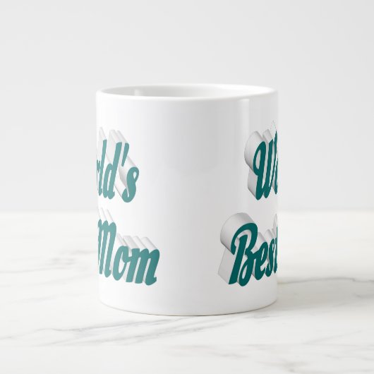 マムグリーン半タイポグラフィマザーズ日 ジャンボコーヒーマグカップ (正面)