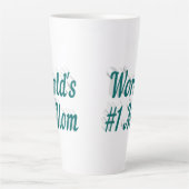 マムグリーン文字 カフェラテマグ (正面)