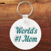 マムグリーン文字 キーホルダー (正面)