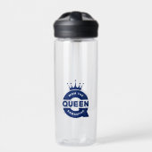 マムザクイーンブルークリエイティブタイポグラフィ ウォーターボトル (正面)