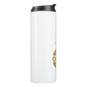 マムザクイーン金ゴールドクリエイティブタイポグラフィ タンブラー (回転左)