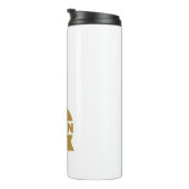 マムザクイーン金ゴールドクリエイティブタイポグラフィ タンブラー (回転右)