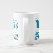 マムスカイブルー半文字巨大コーヒーマグ ジャンボコーヒーマグカップ (裏面)