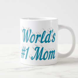 マムスカイブルー半文字巨大コーヒーマグ ジャンボコーヒーマグカップ