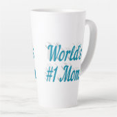 マムスカイブルー文字 カフェラテマグ (右アングル)