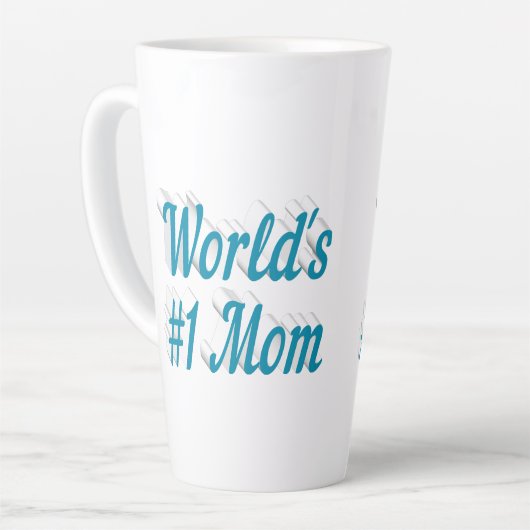 マムスカイブルー文字 カフェラテマグ (左アングル)