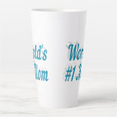 マムスカイブルー文字 カフェラテマグ (正面)