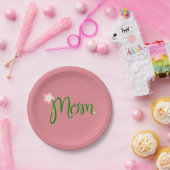 マムストロベリーピンク ペーパープレート (パーティー)